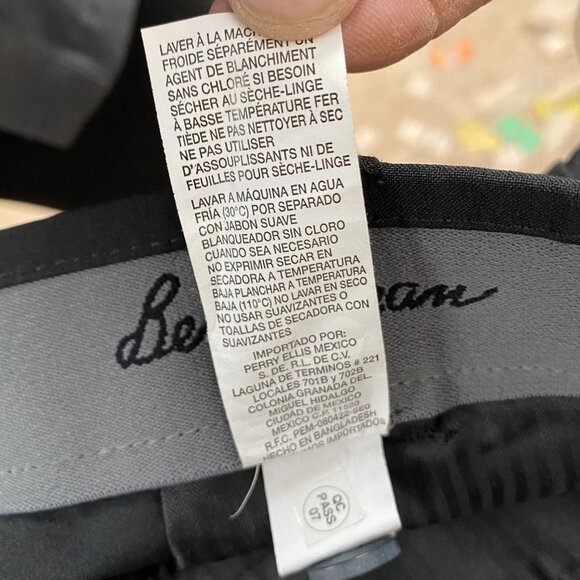 Ben Hogan Mens Dress Pants Size 34x30 Black Pleated Polyester Blend Straight Leg - Picture 5 of 12